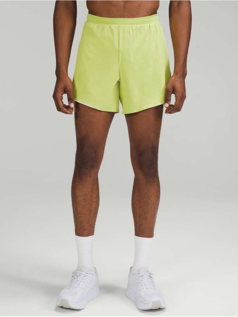 Lululemon Fast and Free Shorts Mens Lined Stretch Mesh Running in Wasabi